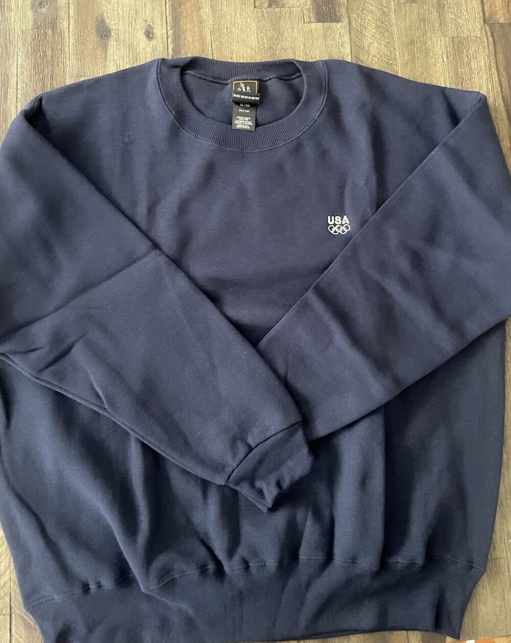Vintage JCPenney USA Olympics Navy Blue Crewneck Sweatshirt Made In USA XL *NEW*